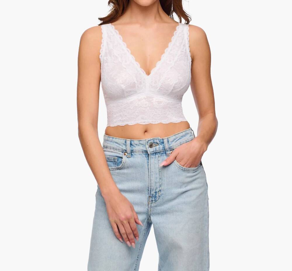 NEW COSABELLA never say never curvy plungie longline bralette in white